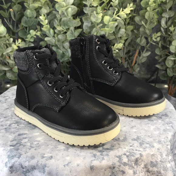 There Abouts Lil Conner Black Casual Hiker Boots with Combo Laces Boys 8M🖤NWT🖤 - Picture 12 of 12